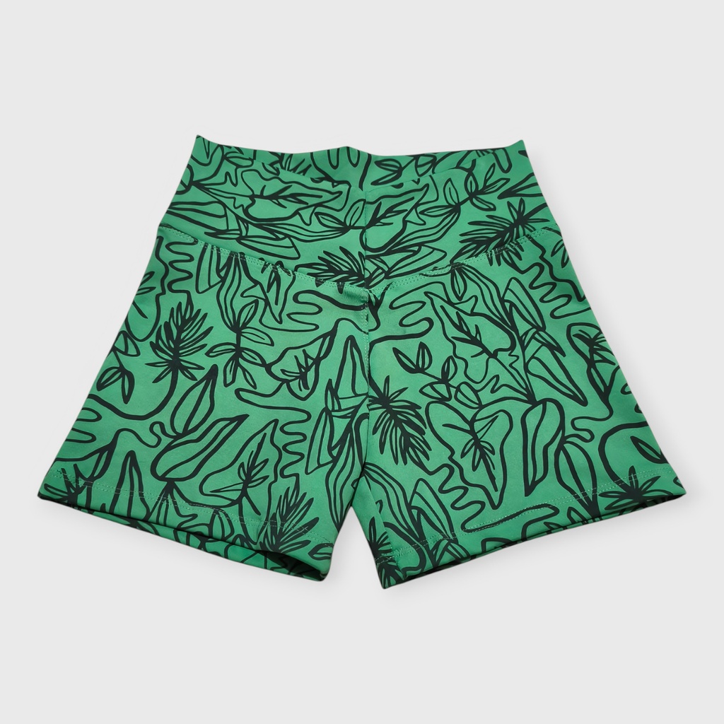 Short Verde Hojas Talla S