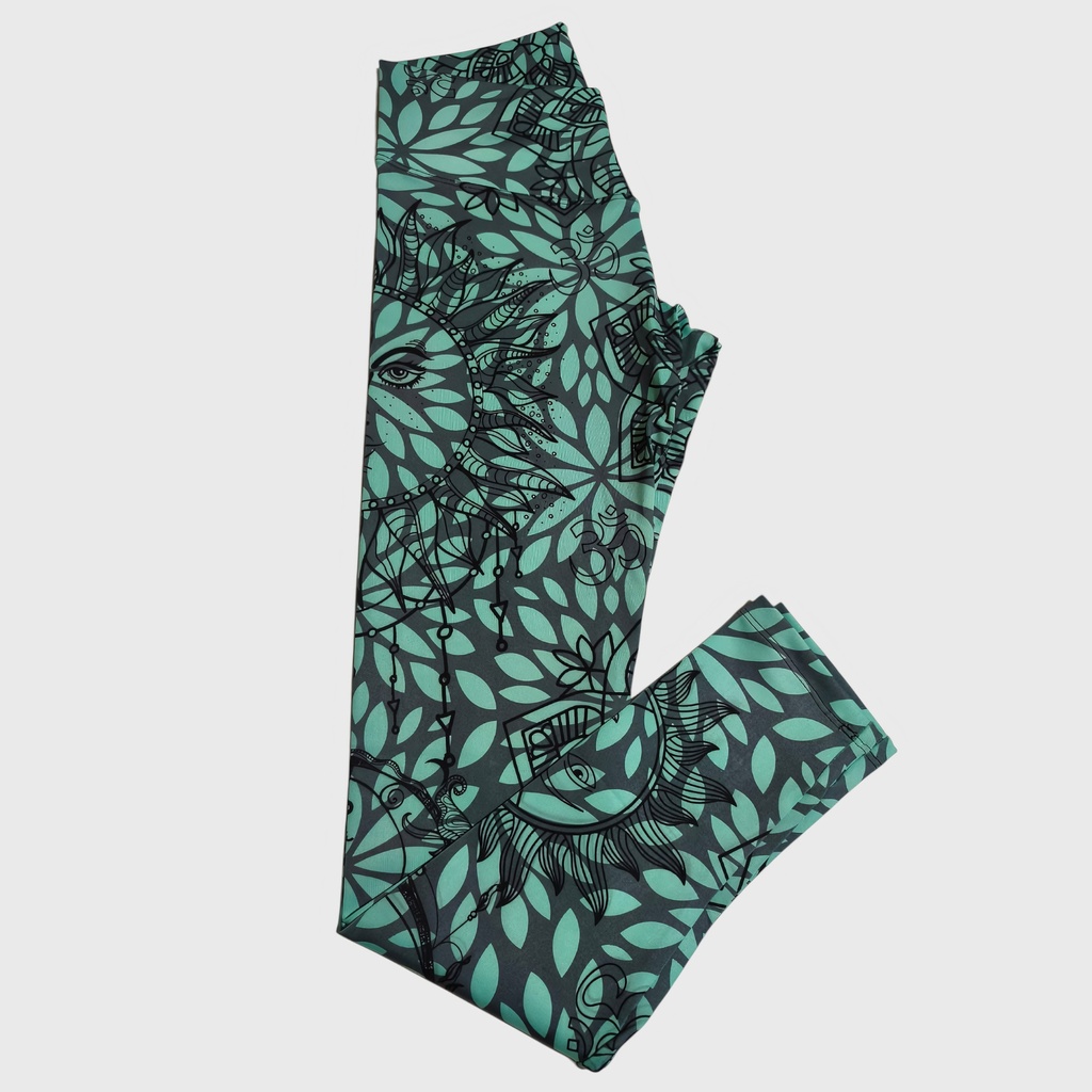 Legging Verde Mandala Sol Talla M