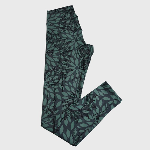 [legging-verdeoscuromandala-m] Legging Verde Oscuro Mandala Talla M